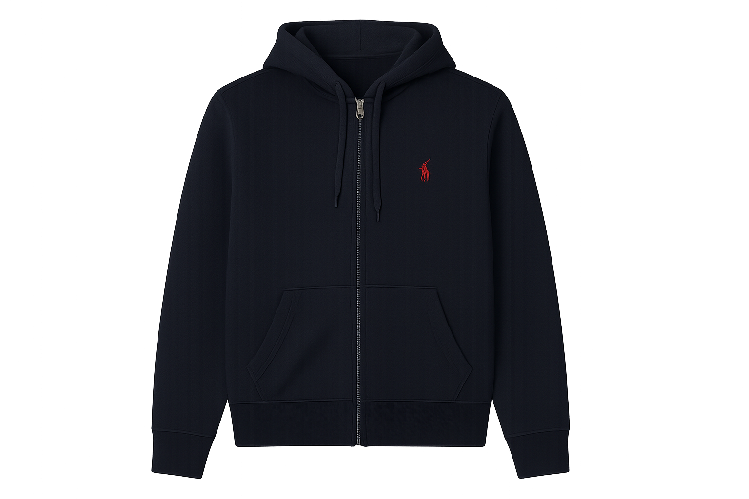 logo červené  a mikinu modrou