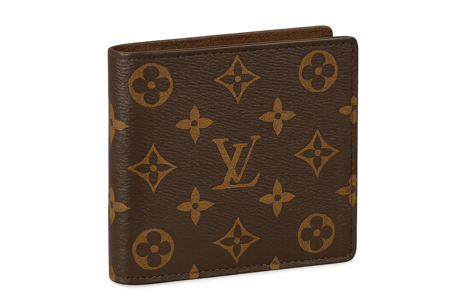udělej mi obrázek Louise Vuitton peněženky hnede, nebude tam pozadí, pozadí bude průhledné 